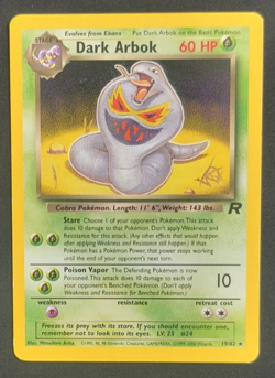 Dark Arbok W Stamp Pokemon Card Promo - Team Rocket 19/82 LP - Image 1