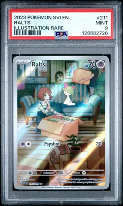 2023 POKEMON SVI EN-SCARLET & VIOLET ILLUSTRATION RARE #211 RALTS PSA 9 - Image 1