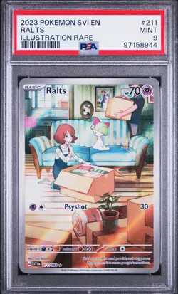 2023 POKEMON SVI EN-SCARLET & VIOLET #211 RALTS ILLUSTRATION RARE - PSA 9 - Image 1