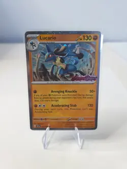 Lucario 114/198 Cosmos Holo Scarlet & Violet Stamped Pokemon TCG Near Mint - Image 1