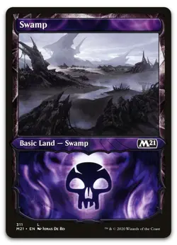 Swamp (Showcase) #311 (NM) Core Set 2021 M21 Magic MTG - Image 1