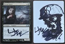 SKETCHED MtG Magic _ Ryan Yee _ Magic 2014 M14 Artist Proof _ BLOOD BAIRN _1/50! - Image 1