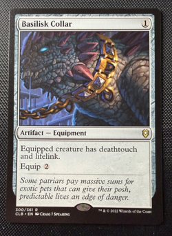 MTG Basilisk Collar R 300 Regular Rare CLB Baldur's Gate NM - Image 1
