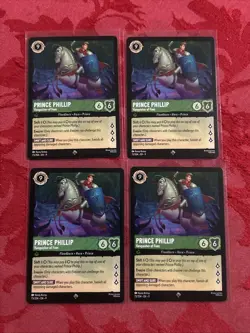 4x Disney Lorcana - Fabled - Prince Phillip - Vanquisher of Foes - 73/204 x4 - Image 1