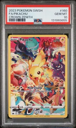 Pokemon TCG Pikachu Crown Zenith Holo Card 160/159 Secret Rare Gem Mint PSA 10 - Image 1
