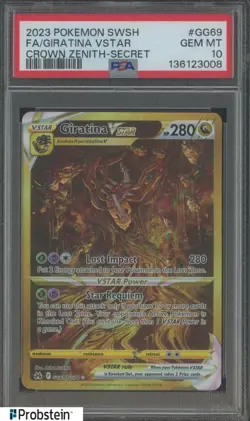 2023 Pokemon SWSH Crown Zenith Secret #GG69 FA Giratina Vstar PSA 10 GEM MINT - Image 1