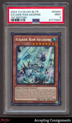 2024 Yu-Gi-Oh Battles of Terminal Revenge 1st Ed Icejade Ran Aegirine SCR PSA 9 - Image 1