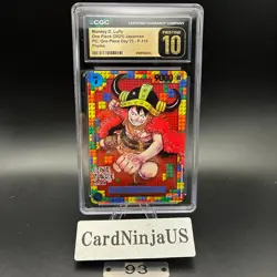 CGC PRISTINE 10 Luffy P-110 ONE PIECE Premium Card Collection ONE PIECE DAY 25 - Image 1