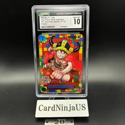 CGC GEM MINT 10 Luffy P-110 ONE PIECE Premium Card Collection ONE PIECE DAY 25 - Image 1