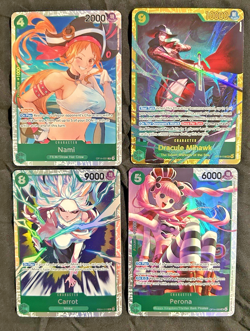 One Piece Nami OP14-031 Alt Art SR The Azure Sea’s Seven English -GREEN LOT 8X - Image 2