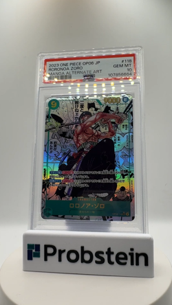2023 One Piece OP06 Japanese Manga Alternate Art #118 Roronoa Zoro PSA 10 - Image 2