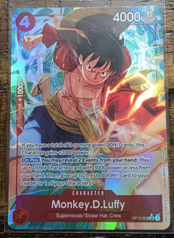Monkey.D.Luffy (Alt Art) SR OP12-015 One Piece Legacy of the Master NM+ - Image 1