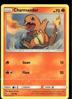 Pokemon Charmander 7/68 Hidden Fates Non Holo Common 5 Card Lot - Image 1