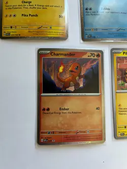 POKEMON Card 5 Card Lot Squirtle Pikachu Charmander Bulbasaur Bundle NEW - Image 2
