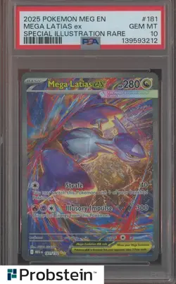 2025 Pokemon MEG EN Special Illustration Rare #181 Mega Latias ex PSA 10 - Image 1