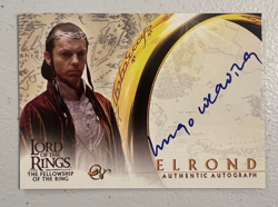 Lord Of The Rings Fellowship Of The Ring Hugo Weaving Elrond Autograph Auto Card - Image 1