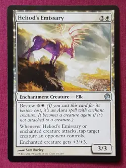 Magic The Gathering THEROS HELIOD'S EMISSARY white card MTG - Image 1
