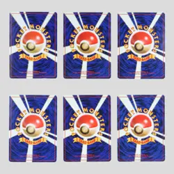 Japanese pokemon card old back vintage set 6 Mew Dragonite Poliwrath Kabutops - Image 3