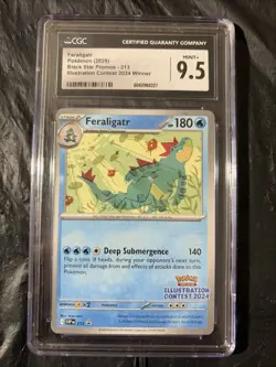 Feraligatr - 213 (Illustration Contest 2024) 213 Sv Promo Cards CGC 9.5 - Image 1