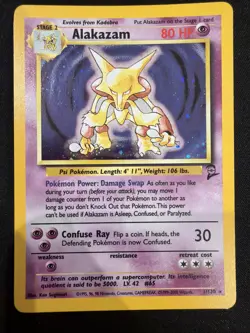 Pokemon Alakazam TCG Card Base Set 2 Holo Unlimited Rare Card 1/130 LP - Image 2