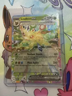 Pokemon TCG Leafeon EX Prismatic Evolutions Double Rare Holo Card 6/131 - Image 1