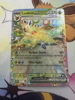 Pokemon TCG Leafeon EX Prismatic Evolutions Double Rare Holo Card 6/131 - Image 3