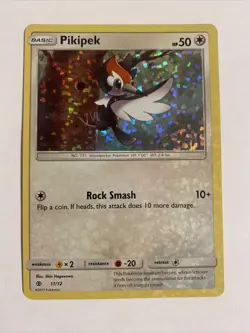 Pikipek - 11/12 - Holo - McDonalds Collection Promo - Pokemon Card - 2017 - NM - Image 1