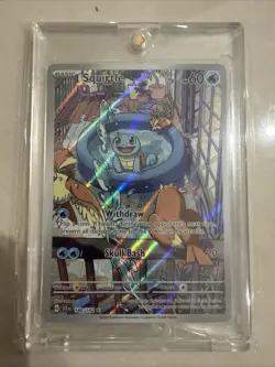 Squirtle 148/142 Illustration Rare Stellar Crown Pokemon Card NM - Image 1
