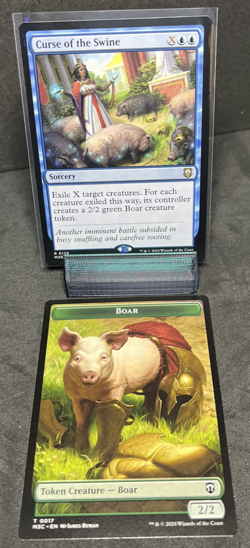 Curse of the Swine Commander: Modern Horizons 3 Regular w/Boar Token MTG - Image 1