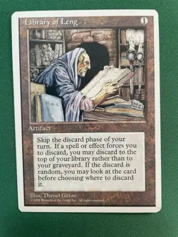 1995 Library of Leng #351 Uncommon Fourth Edition MTG NP Near Mint or Better - Image 1