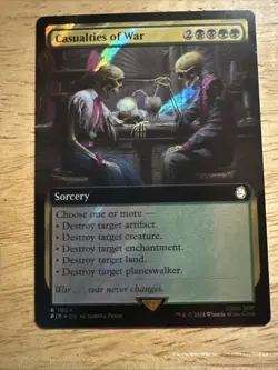 MTG Magic The Gathering Fallout Extended Art Surge Foil #1004 Casualties of War - Image 1