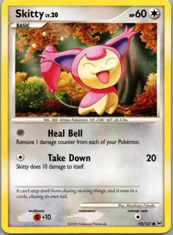Skitty #93/127, Platinum, LP - Pokemon TCG - Image 1