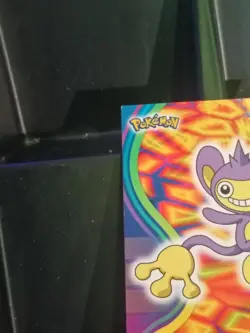 2001 Topps Pokemon Johto Aipom #190 Silver Non Holo Blue Logo 1st Edition RARE - Image 3