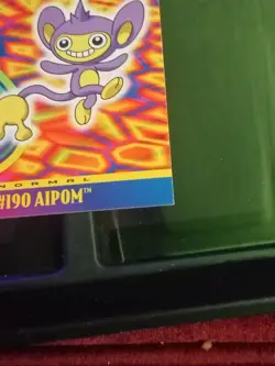 2001 Topps Pokemon Johto Aipom #190 Silver Non Holo Blue Logo 1st Edition RARE - Image 5