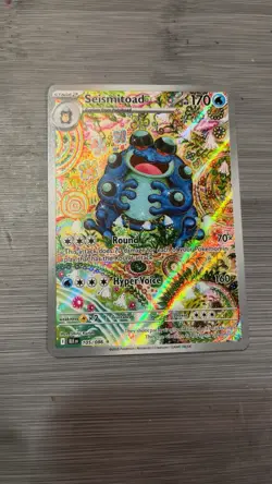 Pokemon TCG SV Black Bolt English Seismitoad #105/086 Illustration Rare - Image 1