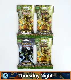 POKEMON TCG XY FATES COLLIDE BOOSTER BLISTER PACK - LOT OF 4 - Image 1