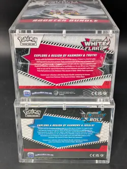 2x Pokemon Black Bolt White Flare Sealed Booster Bundle Display Case W/Acrylic - Image 3