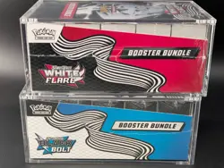 2x Pokemon Black Bolt White Flare Sealed Booster Bundle Display Case W/Acrylic - Image 4