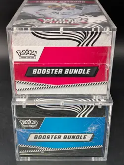 2x Pokemon Black Bolt White Flare Sealed Booster Bundle Display Case W/Acrylic - Image 5
