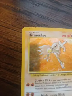 Hitmonlee Holo PLAYED 7/62 Fossil-Unlimited Edition Pokemon TCG - Image 2