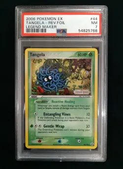 2006 Pokemon EX TANGELA #44 Rev.Foil Legend Maker NM Graded PSA 7 - Image 1