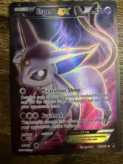 Espeon EX Full Art Ultra Rare Holo 117/122 BREAKpoint 170 HP Pokemon TCG - Image 1