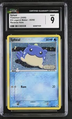 POKEMON CGC MINT SPHEAL REVERSE HOLO 65/92 EX LEGEND MAKER 2006 NINTENDO - Image 1