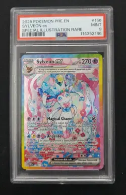 Pokemon 2025 Pre en Sylveon EX PSA 9 Special Illustration Rare 156/131 - Image 1