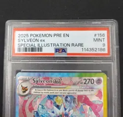 Pokemon 2025 Pre en Sylveon EX PSA 9 Special Illustration Rare 156/131 - Image 4
