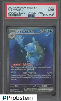 2023 Pokemon MEW EN Special Illustration Rare #200 Blastoise ex PSA 9 - Image 1