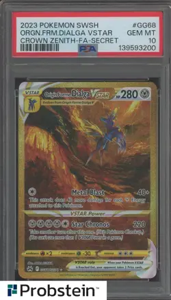2023 Pokemon SWSH Crown Zenith Secret #GG68 Origin Forme Dialga Vstar PSA 10 - Image 1