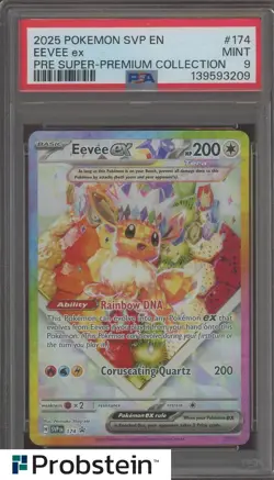 2025 Pokemon SVP EN Pre Super Premium Collection #174 Eevee ex PSA 9 - Image 1