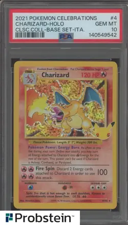 2021 Pokemon Celebrations Classic Base Set #4 Charizard Holo PSA 10 GEM MINT - Image 1