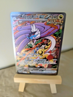 Pokemon Full Art/Illustration Rare Holo Raging Bolt EX (166/131) Prismatic (LP+) - Image 1